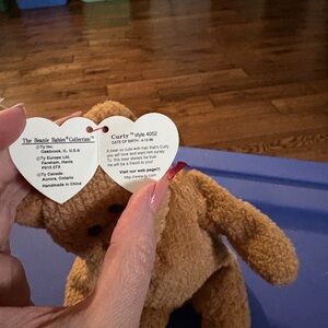 Ty Brown Bear Plush with Heart Tag